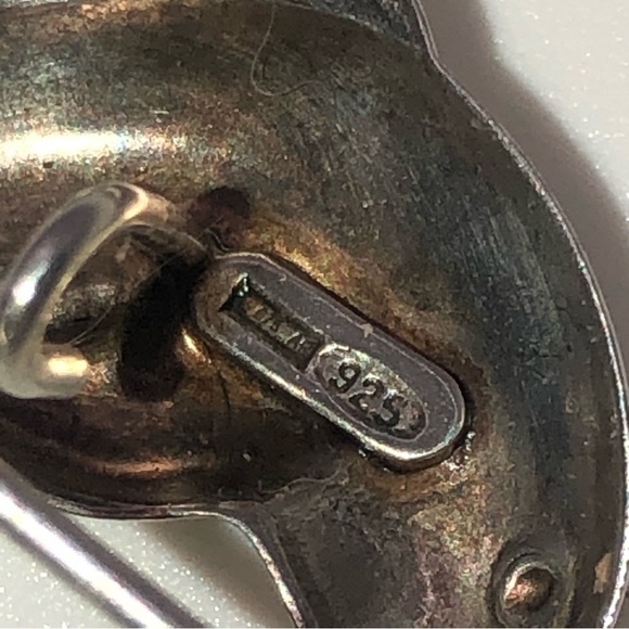 Vtg Italian Sterling Silver Dolphin Balancing Ball Earrings 1.2” - Picture 2 of 3